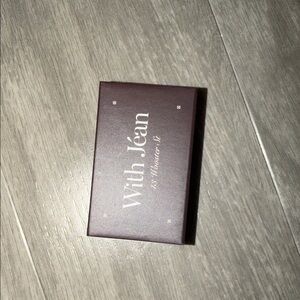 With Jean Maroon match Box with White Logo